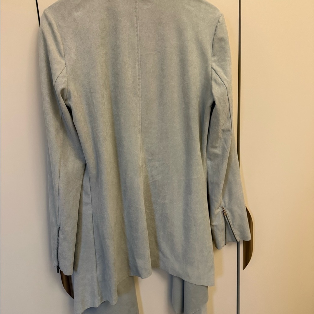 G.I.L.I. Faux Suede Draped Duster - Picture 5 of 7